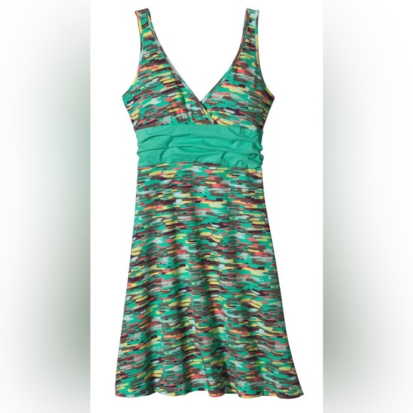 Patagonia Margot Tank Dress Size Medium Sizzling Sun: Desert Turquoise. 8 - Picture 2 of 6